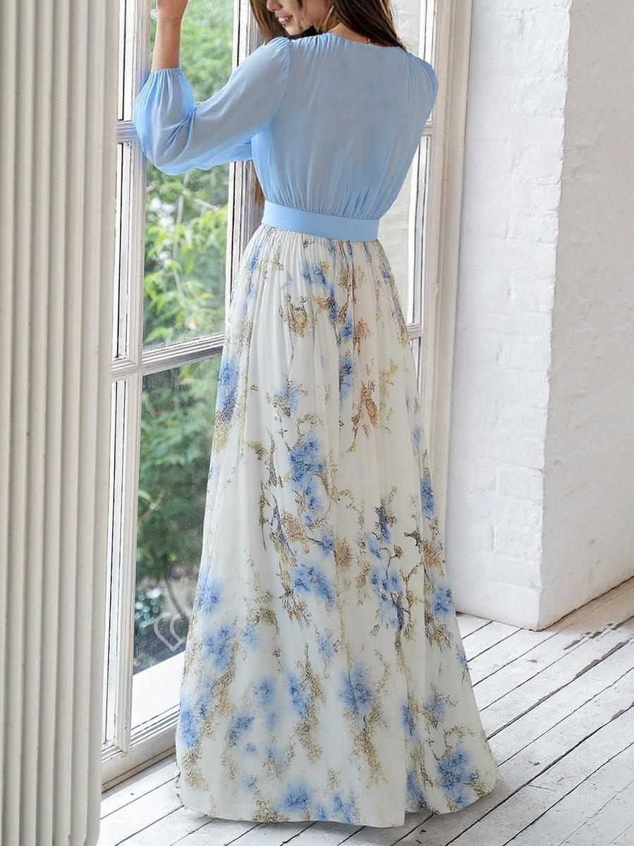 EUGENIA | Elegant Maxi Dress with Floral Print