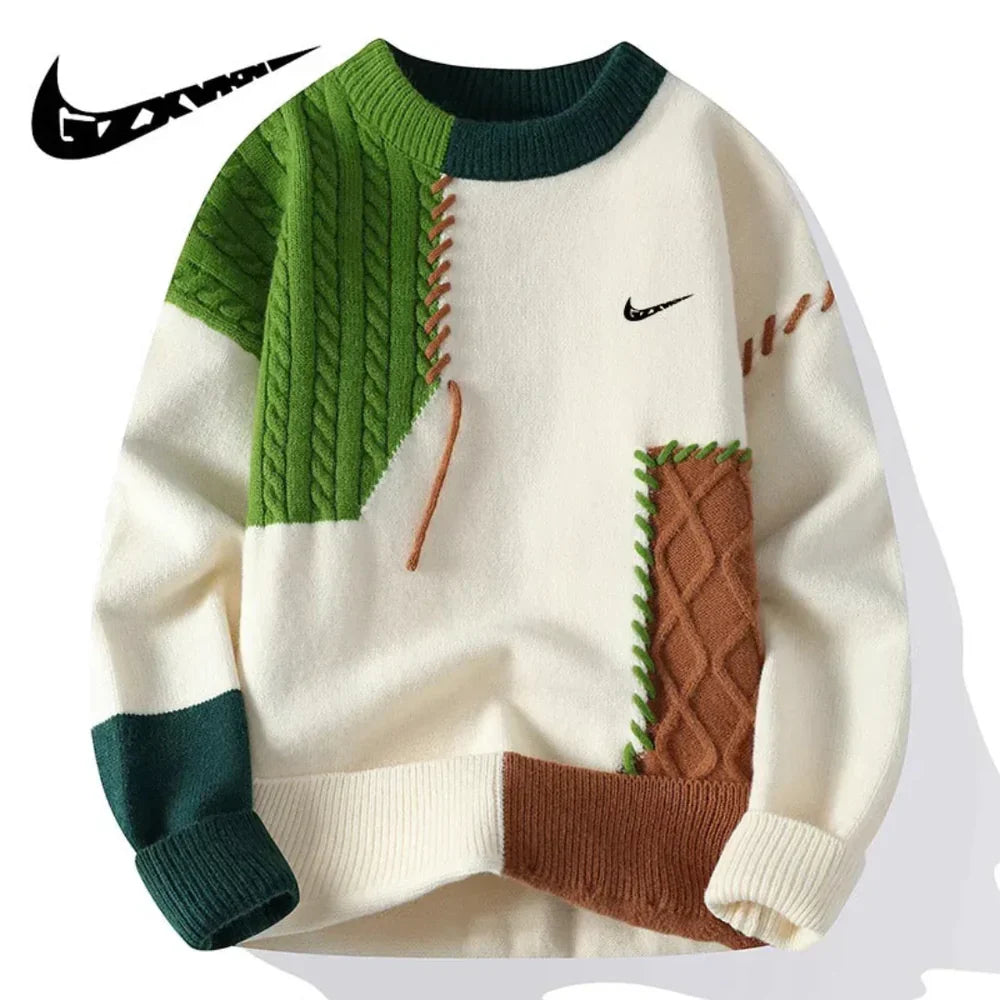 NK™ Men’s Patchwork Knit Sweater