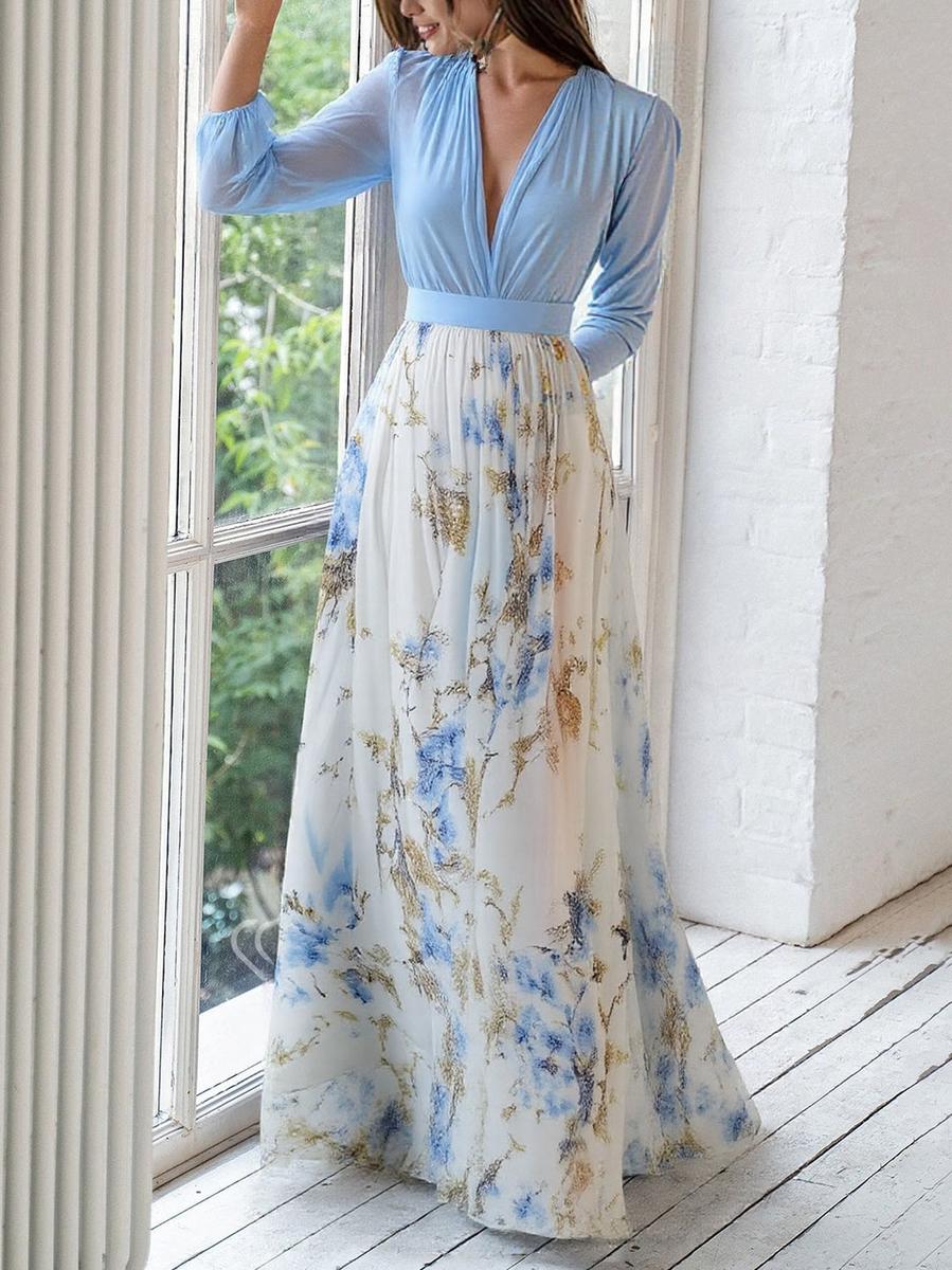EUGENIA | Elegant Maxi Dress with Floral Print